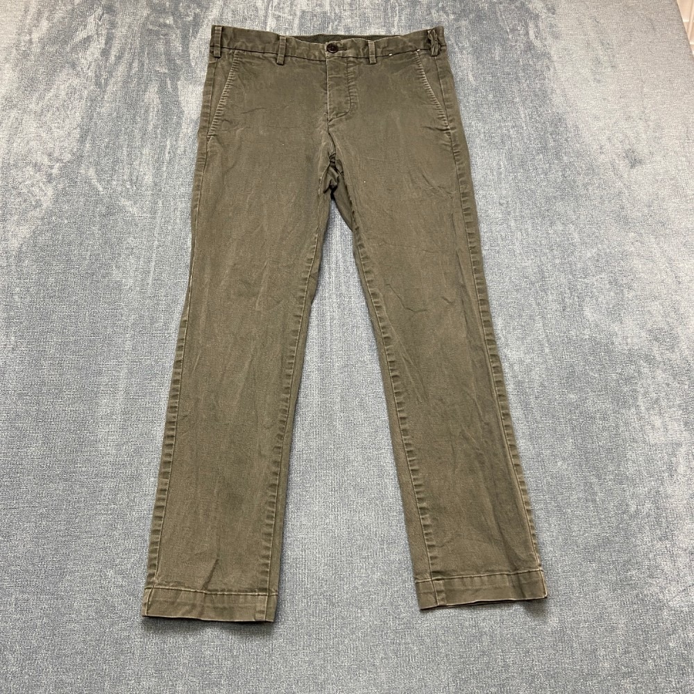 Uniqlo Chino Pants Men 29x34 Gray Cotton Stretch Light Wash Outdoor Straight Leg